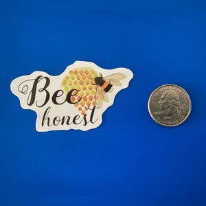 🎉 10/$10 New Stickers - “Bee Honest” - Bumble Bee - Waterproof Decal